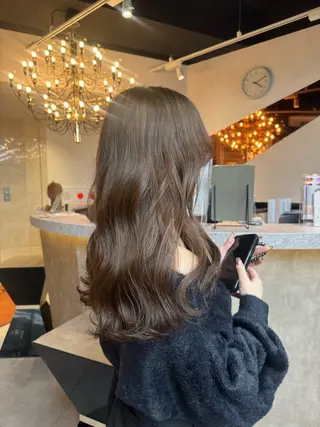 ロング カラー ヘアアレンジ 韓国×艶髪 さきのヘアスタイル