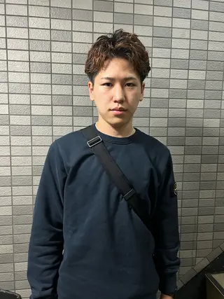 ショート カラー パーマ メンズ 💈メンズ短髪特化 ✂︎伊藤大輝💈のヘアスタイル