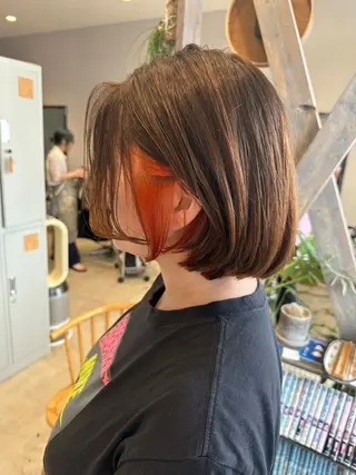 ミディアム カラー 高尾 愛美のヘアスタイル