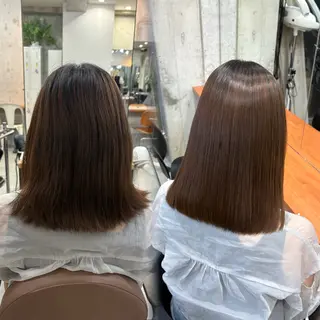 ミディアム 髪質改善／縮毛矯正 関根青葉のヘアスタイル