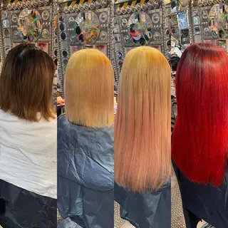 ショート カラー ヘアアレンジ 🌈派手髪エクステ ブレイズ🌈ひろとのヘアスタイル
