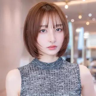 ミディアム 原宿/韓国/髪質改善 /レイヤー/ボブのヘアスタイル