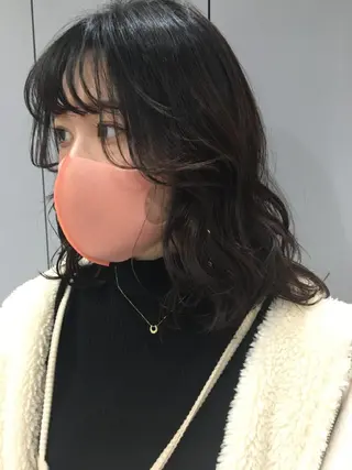 ミディアム カラー 狩野 羅夢のヘアスタイル
