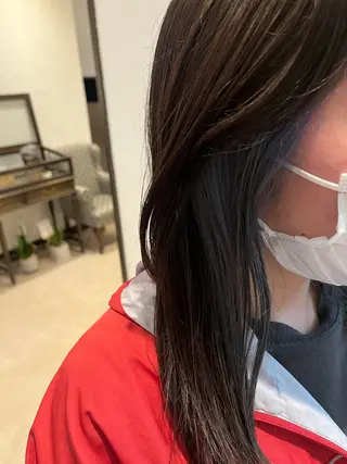 セミロング 赤み消しカラー 🩵かりんのヘアスタイル