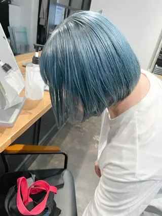 ショート カラー ✨ブリーチなし透明感 池袋 水野のヘアスタイル