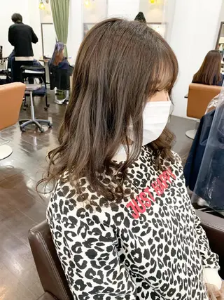 セミロング カラー パーマ 名古屋駅/トップス タイリスト/大黒拓哉のヘアスタイル
