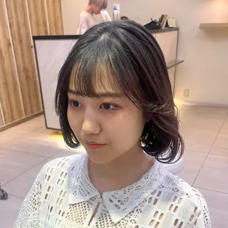 ショート パーマ タンバルモリパーマ 礒井メンキのヘアスタイル