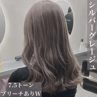 セミロング カラー ♡透け感カラー 大賀哲平♡のヘアスタイル