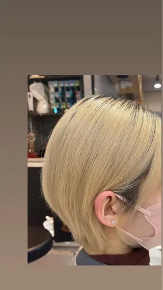 ショート lena🎀 透明感カラー/韓国風のヘアスタイル