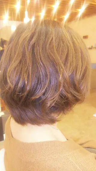 ミディアム パーマ 脇田 雄大のヘアスタイル