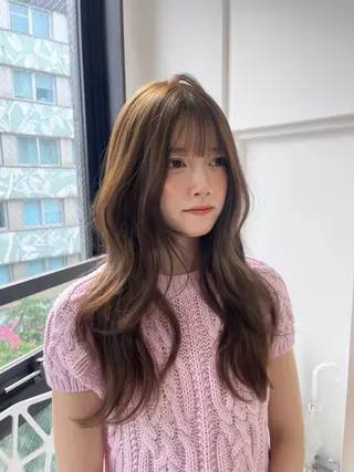 ロング ♡ナチュラルガーリー ♡ベージュ♡RINAのヘアスタイル