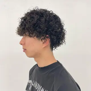 ミディアム パーマ メンズ 【柏メンズパーマ職人 】店長　KAZUMAのヘアスタイル