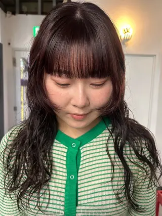 ロング カラー パーマ maho/垢抜け カラーパーマメイクのヘアスタイル