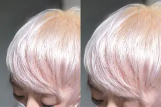 ショート カラー ✨デザインカラー✨ ハイトーン　森貴章のヘアスタイル