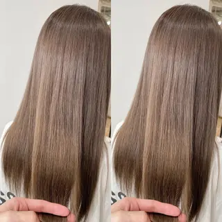セミロング カラー 🌙HIZUKI🌙 ハイトーン 艶髪のヘアスタイル