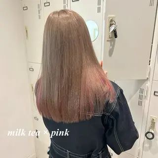 ロング カラー ピンクカラー🎀/ ミルクティー🍼花音のヘアスタイル