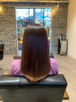 ロング カラー 地毛風ストレート/ 髪質改善/榎本流行のヘアスタイル