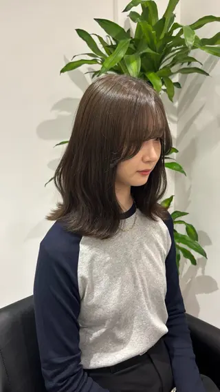 セミロング カラー 🎀透明感× 赤み消し🎀正源のヘアスタイル