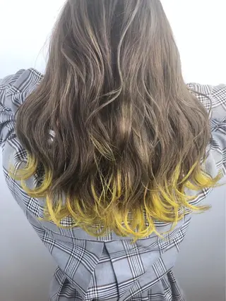 セミロング カラー 大橋 輝久のヘアスタイル