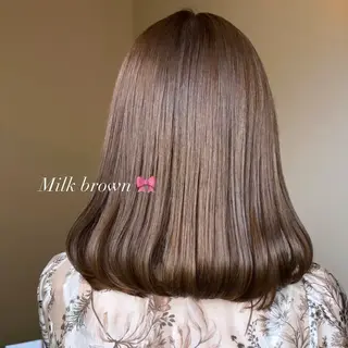 セミロング カラー Aoi 🎀 Ly hairのヘアスタイル