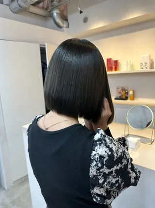 ミディアム カラー 艶カラー/暖色 /縮毛/メンズヘアのヘアスタイル