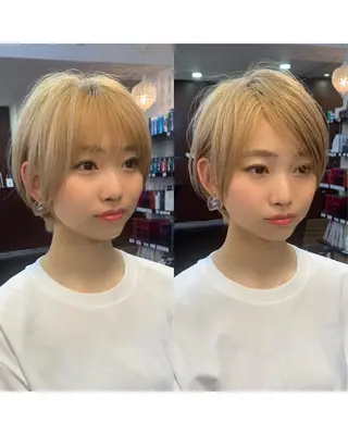 ショート カラー 縮毛矯正/ショート/ レイヤー/畑中正敏のヘアスタイル