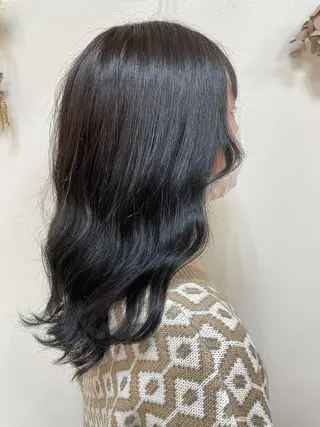 ミディアム 韓国ヘア 🤍中西麻友🤍のヘアスタイル