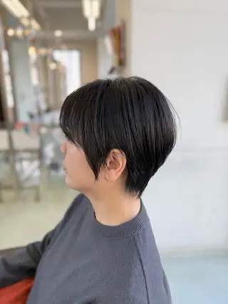 ショート 新井優馬｜縮毛矯正/ 地毛風ストレートのヘアスタイル