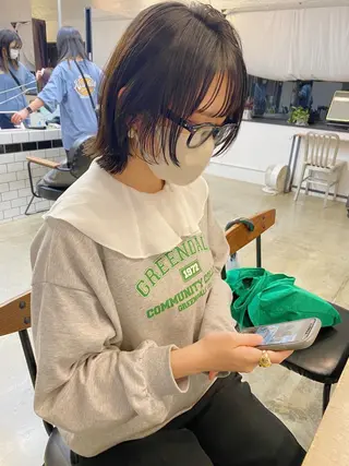 ミディアム カラー IVORY.所属・🟩白髪ぼかし/ボブ /ショートヘア/大司のヘアスタイル