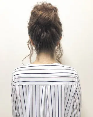 ヘアアレンジ くせ毛×ショート 上岡勇祐のヘアスタイル