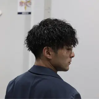 ミディアム パーマ メンズ 🌀パーマ特化 美容師🌀/しゅんのヘアスタイル