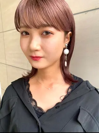 ミディアム カラー ヘアアレンジ 溝口 ひなこのマツエク・マツパデザイン