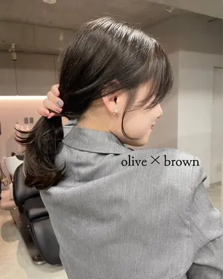 ロング カラー 表参道🌿赤み消し カラー/チナツのヘアスタイル
