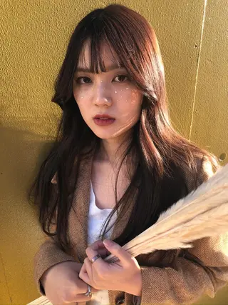 ロング カラー ヘアアレンジ 韓国ヘア┊︎レイヤー ┊︎haruka🌙のヘアスタイル