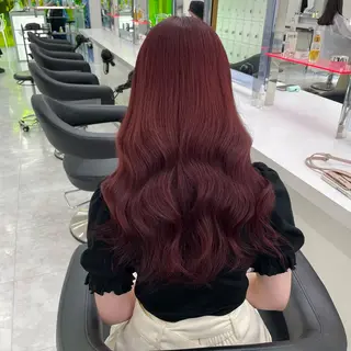 セミロング カラー 大人っぽ♡上品な暖色 ♡ブリーチなし♡のヘアスタイル