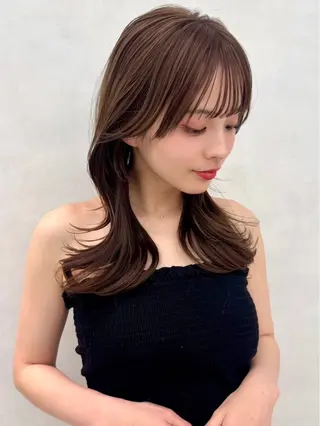 ロング リノ🖤艶髪 カラー🖤🇰🇷のヘアスタイル