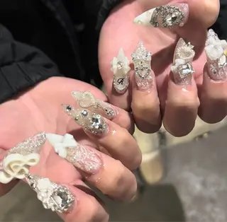 ロング Latte Nail 十三のネイルデザイン