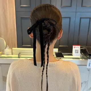 ロング ヘアアレンジ カットモデル/ セット/宮里心香のヘアスタイル