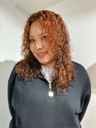 セミロング カラー パーマ 🎀オイダイラ モモカ🎀のヘアスタイル