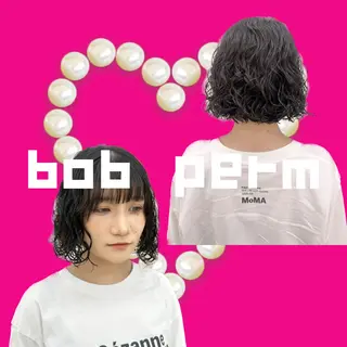 ミディアム パーマ ブリーチパーマ 🎀Rumiのヘアスタイル