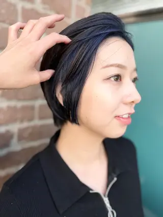 ショート カラー メンズ 久木原 ゆりのヘアスタイル