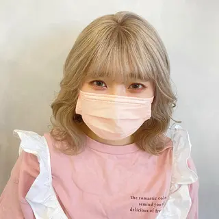 ミディアム カラー 🩵ブリーチカラー 🐈MIORI🩵のヘアスタイル