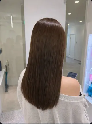 セミロング カラー パーマ ヘアアレンジ メンズ 透明感カラー／ 新潟万代/池野里衣のヘアスタイル