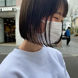 ショート カラー センターパート/ 暖色カラーayuのヘアスタイル