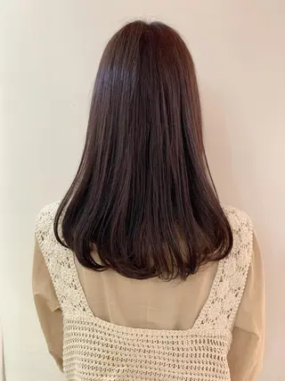 セミロング カラー なりたいが叶う ながしまじゅんきのヘアスタイル