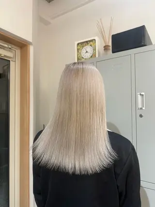 ミディアム 透明感カラー🫧 🍒久留米美容室のヘアスタイル