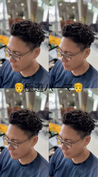 ショート パーマ メンズ メンズストレート⭐️ 髪質改善カラー⭐️のヘアスタイル