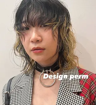 ミディアム パーマ 湯川 未咲希のヘアスタイル