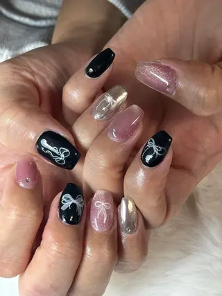 ネイル 三本 綾奈のネイルデザイン