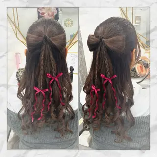 ロング ヘアアレンジ ヘアセット/着付け 𓇼 松本 夏美𓇼のヘアスタイル